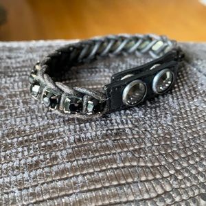 Swarovski Crystal & Leather Bracelet